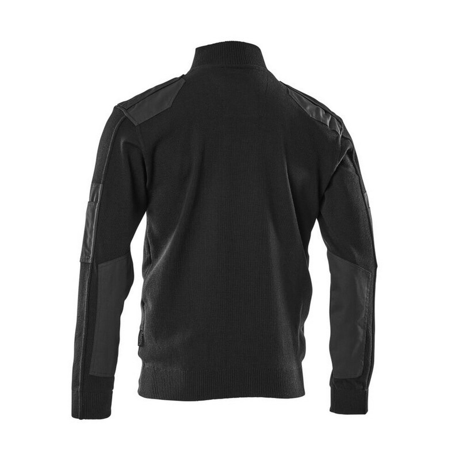 Black - Back - Mascot Mens Frontline Knitted Half Zip Jumper