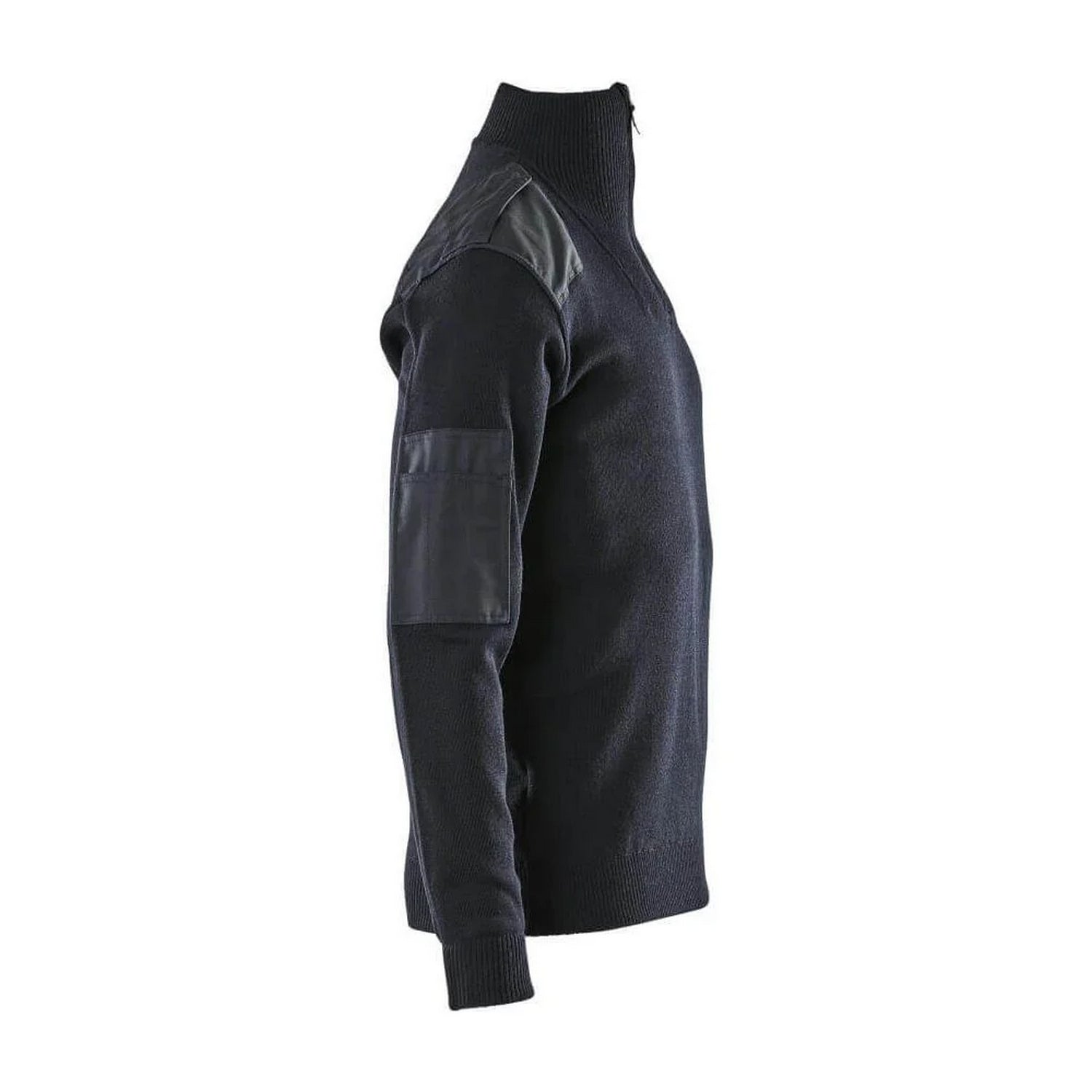 Dark Navy - Side - Mascot Mens Frontline Knitted Half Zip Jumper