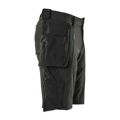 Black - Back - Mascot Mens Advanced Holster Pocket Work Shorts