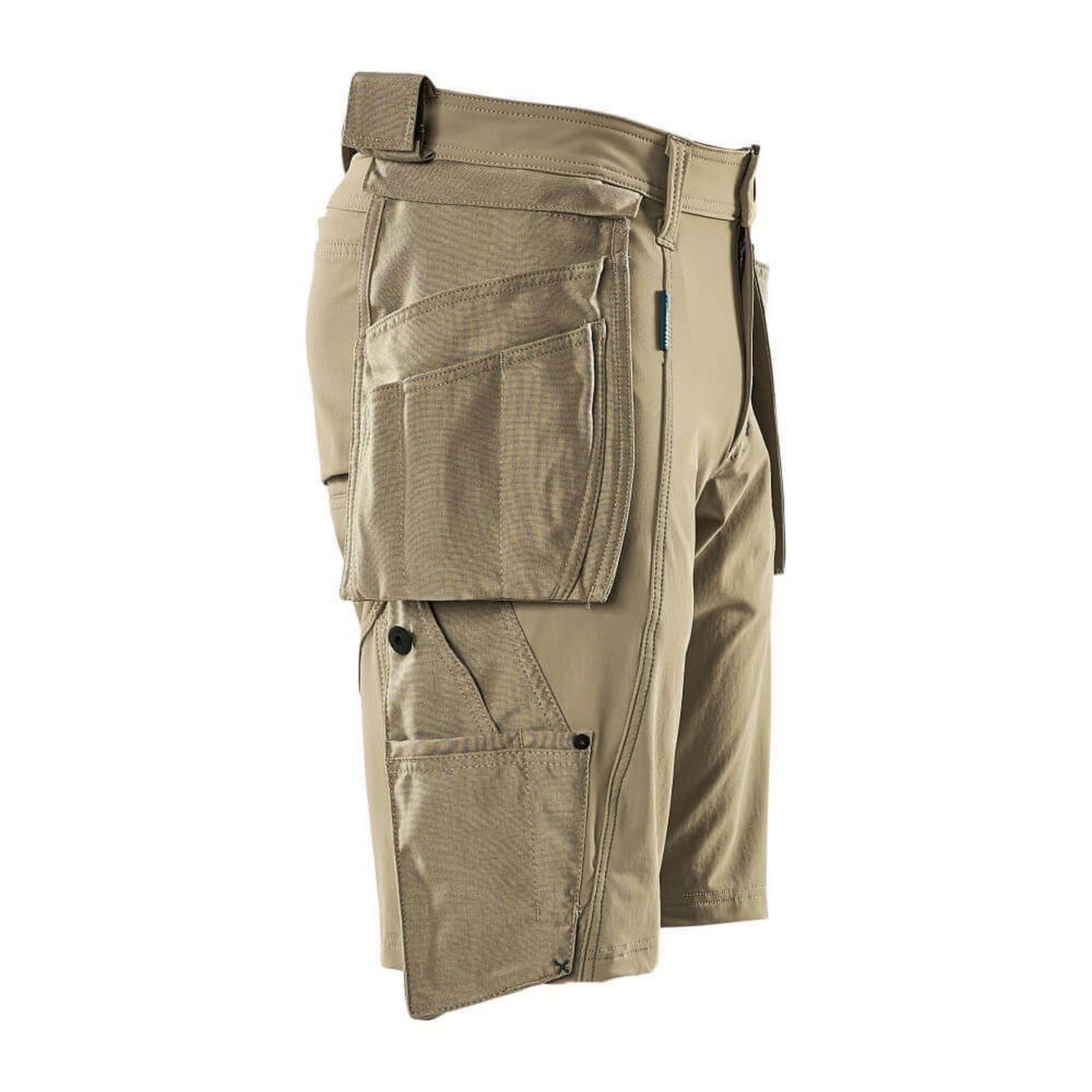 Light Khaki - Back - Mascot Mens Advanced Holster Pocket Work Shorts