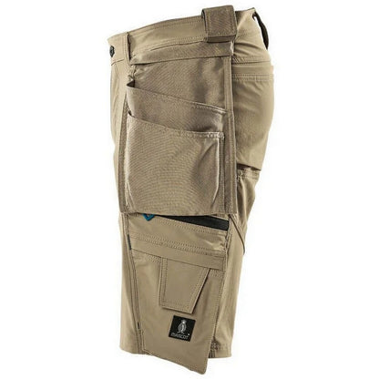 Light Khaki - Side - Mascot Mens Advanced Holster Pocket Work Shorts
