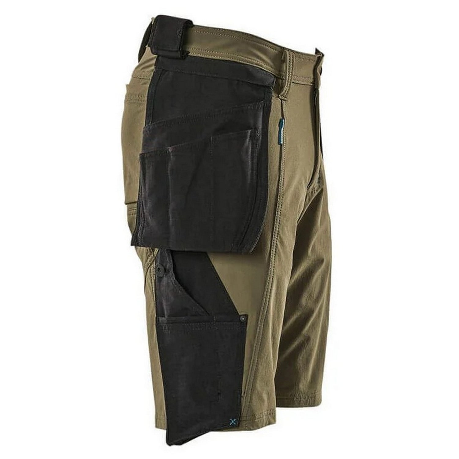 Moss Green - Back - Mascot Mens Advanced Holster Pocket Work Shorts