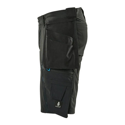 Black - Side - Mascot Mens Advanced Holster Pocket Work Shorts