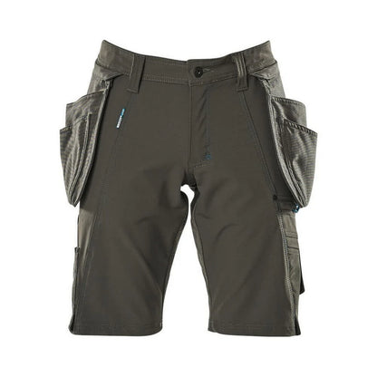 Dark Anthracite - Front - Mascot Mens Advanced Holster Pocket Work Shorts