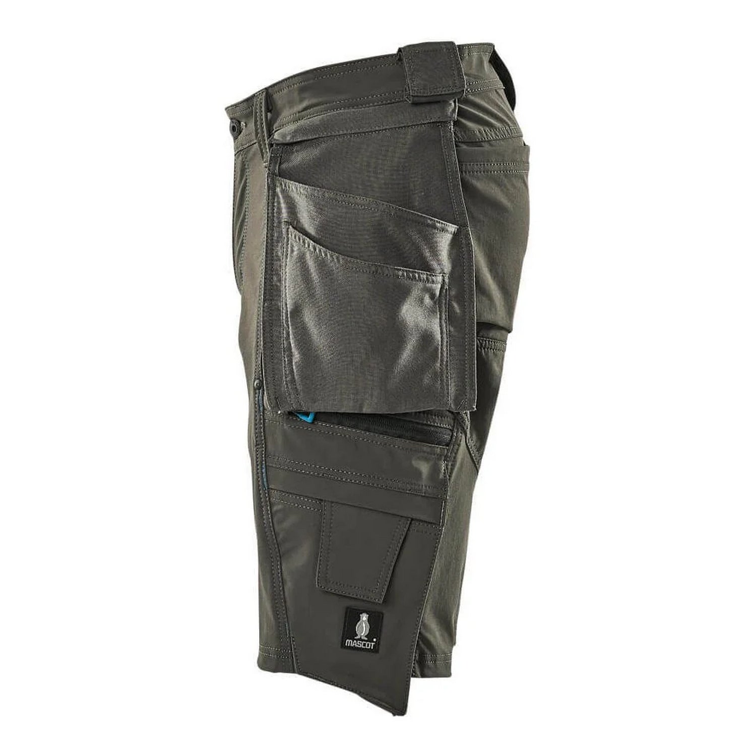 Dark Anthracite - Side - Mascot Mens Advanced Holster Pocket Work Shorts