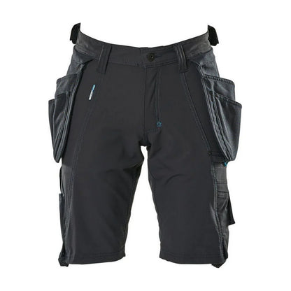 Dark Navy - Front - Mascot Mens Advanced Holster Pocket Work Shorts