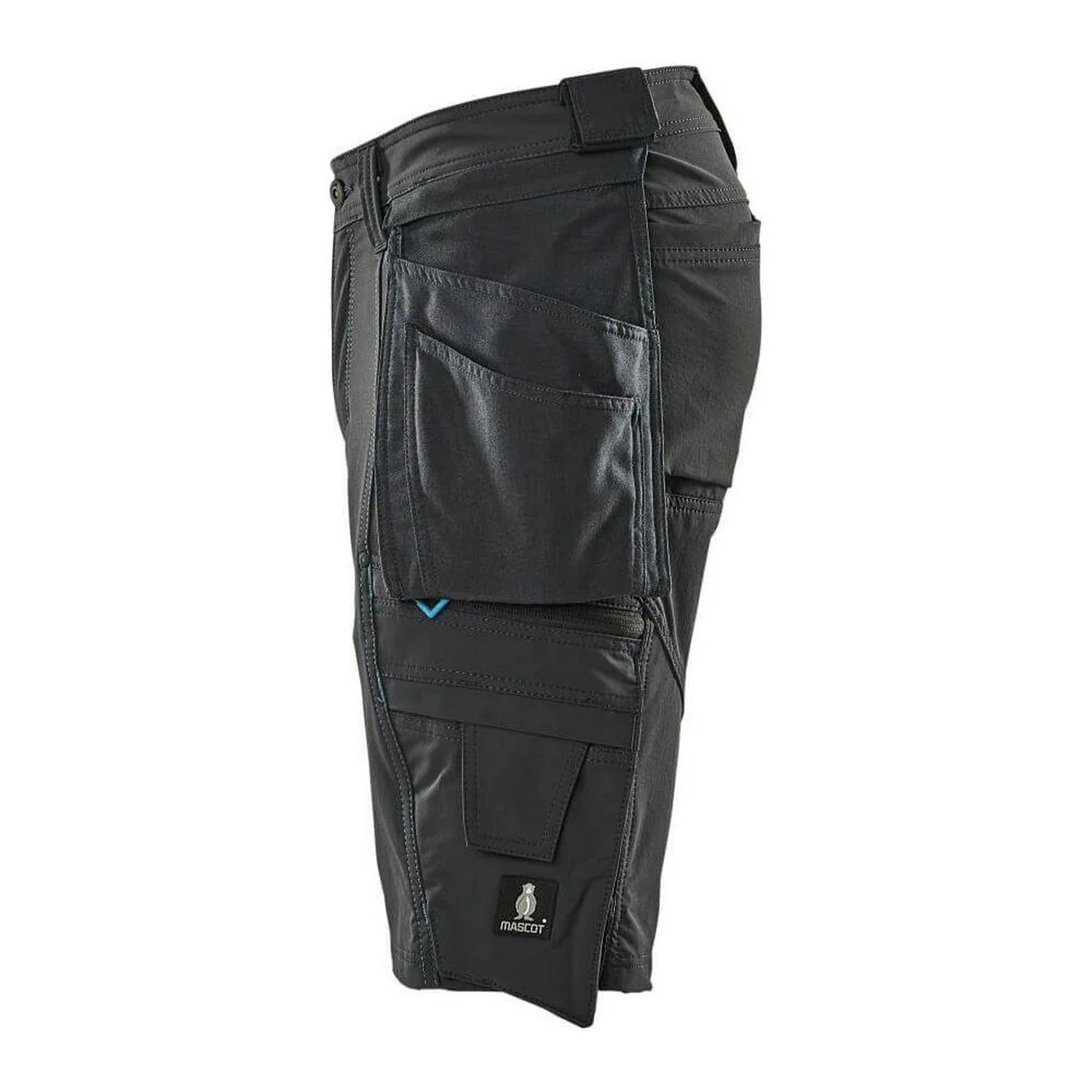 Dark Navy - Side - Mascot Mens Advanced Holster Pocket Work Shorts