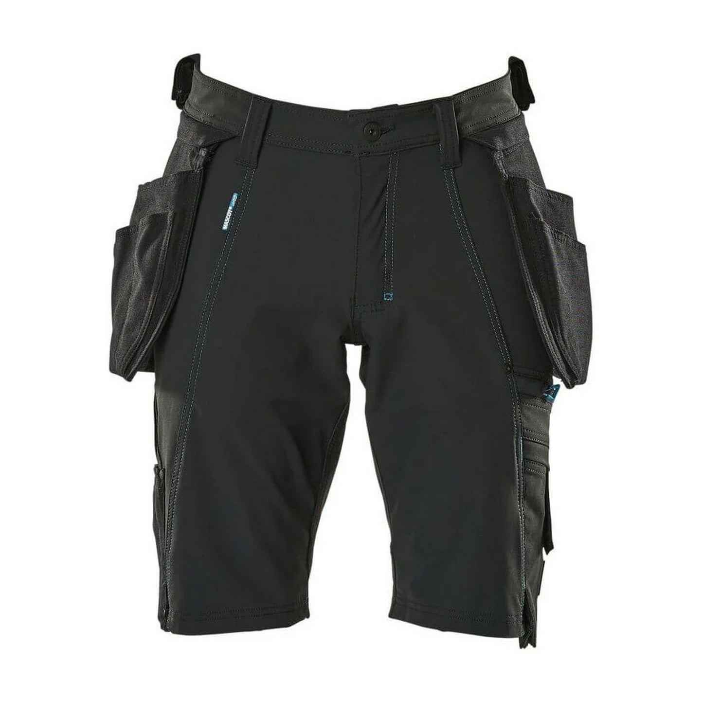 Black - Front - Mascot Mens Advanced Holster Pocket Work Shorts