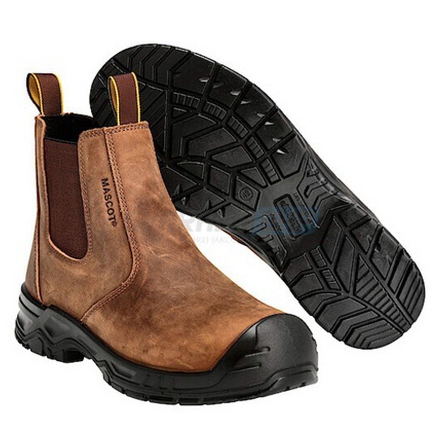 Nut Brown-Black - Lifestyle - Mascot Unisex Adult Footwear Originals Leather Safety Boots
