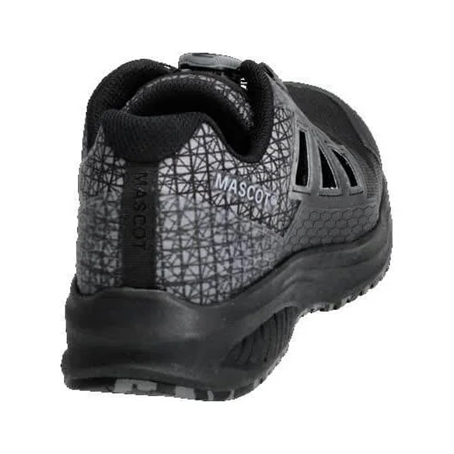Black - Back - Mascot Womens-Ladies Footwear Accelerate Safety Sandals