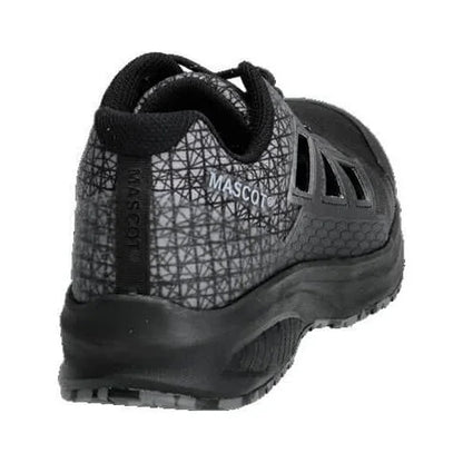 Black - Back - Mascot Womens-Ladies Footwear Accelerate Lace Up Safety Sandals