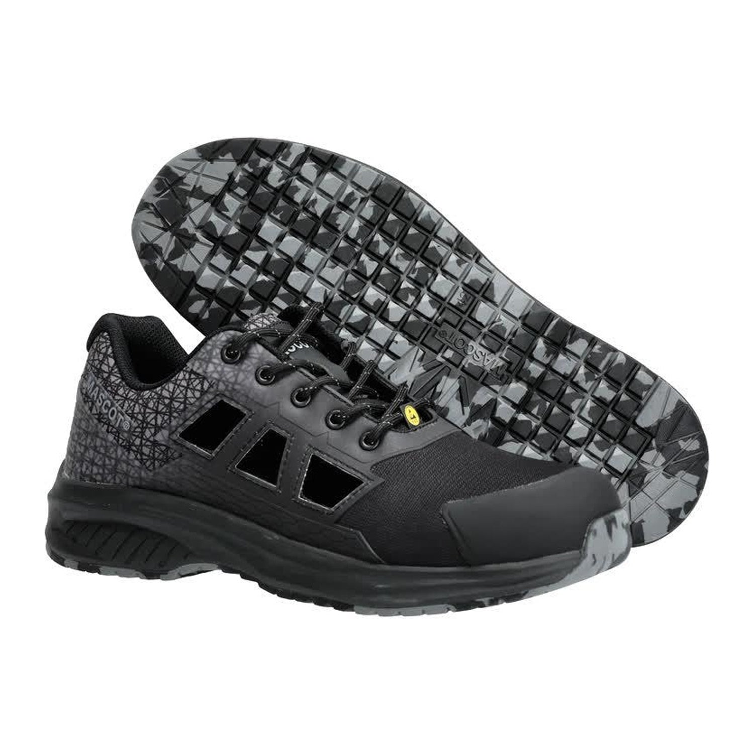 Black - Lifestyle - Mascot Womens-Ladies Footwear Accelerate Lace Up Safety Sandals