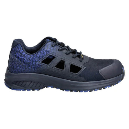 Dark Navy-Azure Blue - Front - Mascot Womens-Ladies Footwear Accelerate Lace Up Safety Sandals