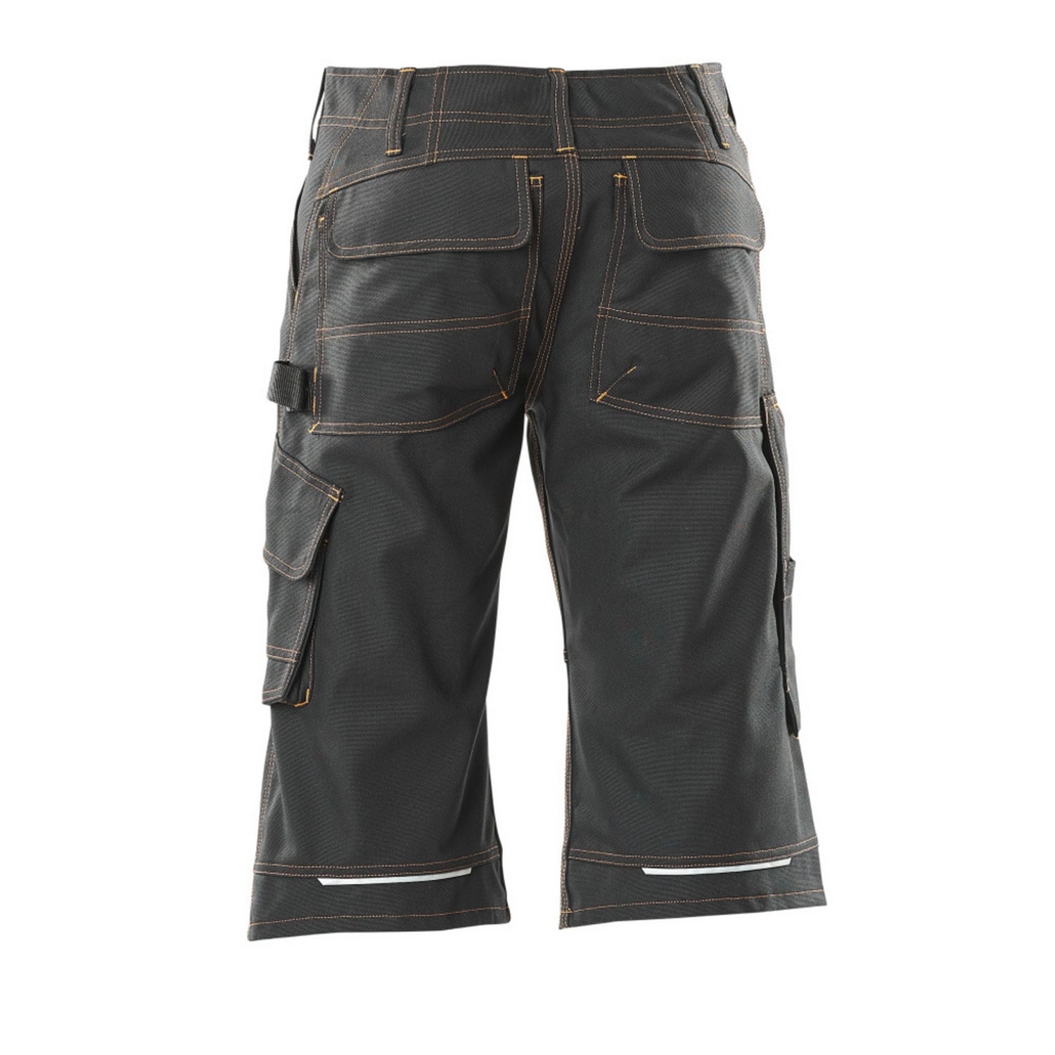 Black - Back - Mascot Mens Young Borba Long Length Work Shorts