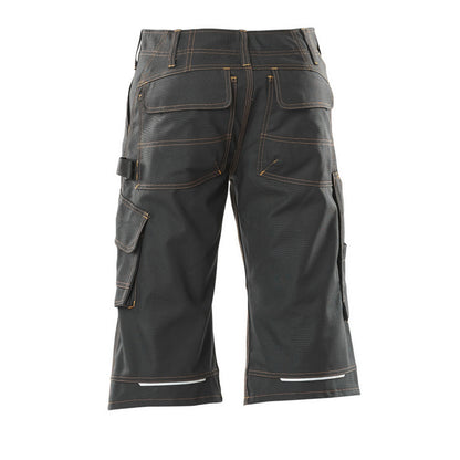 Black - Back - Mascot Mens Young Borba Long Length Work Shorts