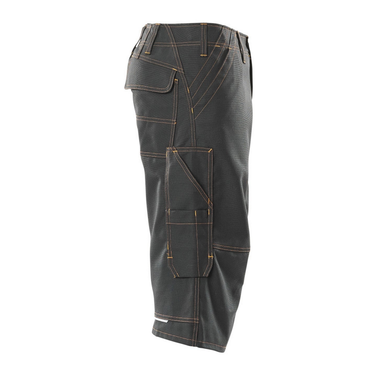 Black - Side - Mascot Mens Young Borba Long Length Work Shorts