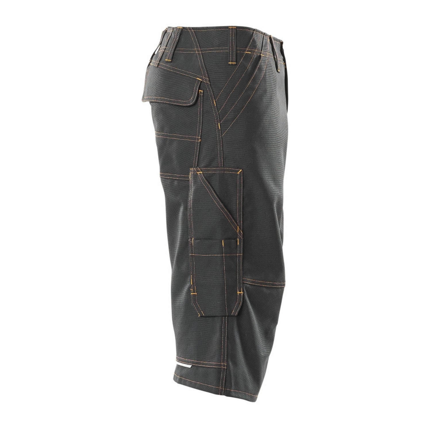 Black - Side - Mascot Mens Young Borba Long Length Work Shorts