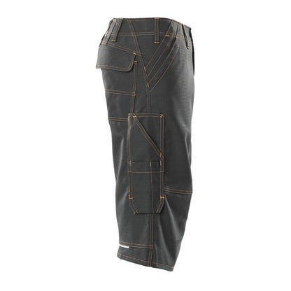 Black - Side - Mascot Mens Young Borba Long Length Work Shorts