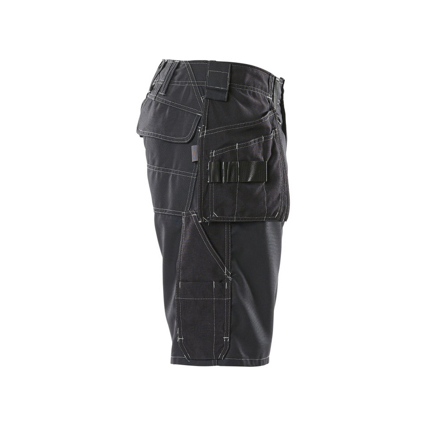 Black - Side - Mascot Mens Hardwear Zafra Holster Pocket Work Shorts