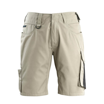 Light Khaki-Black - Front - Mascot Mens Unique Stuttgart Work Shorts