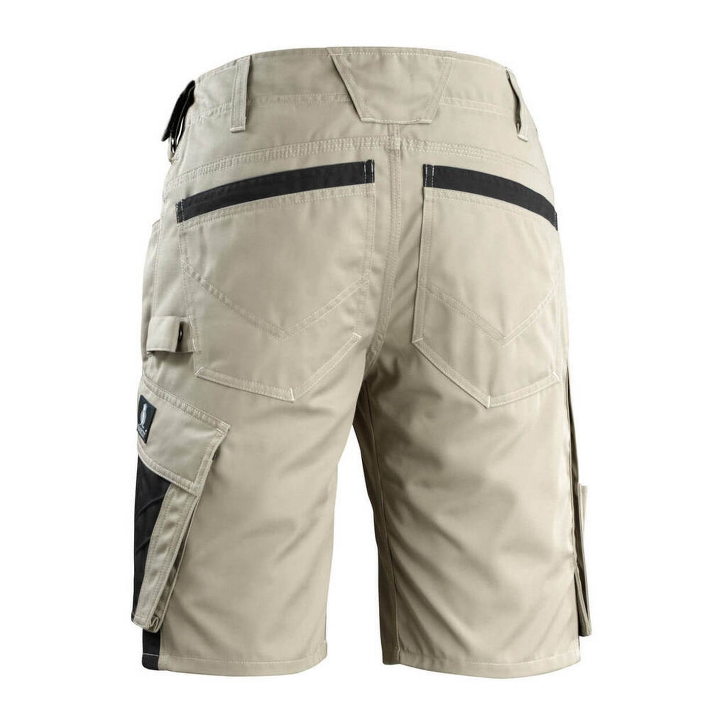 Light Khaki-Black - Back - Mascot Mens Unique Stuttgart Work Shorts