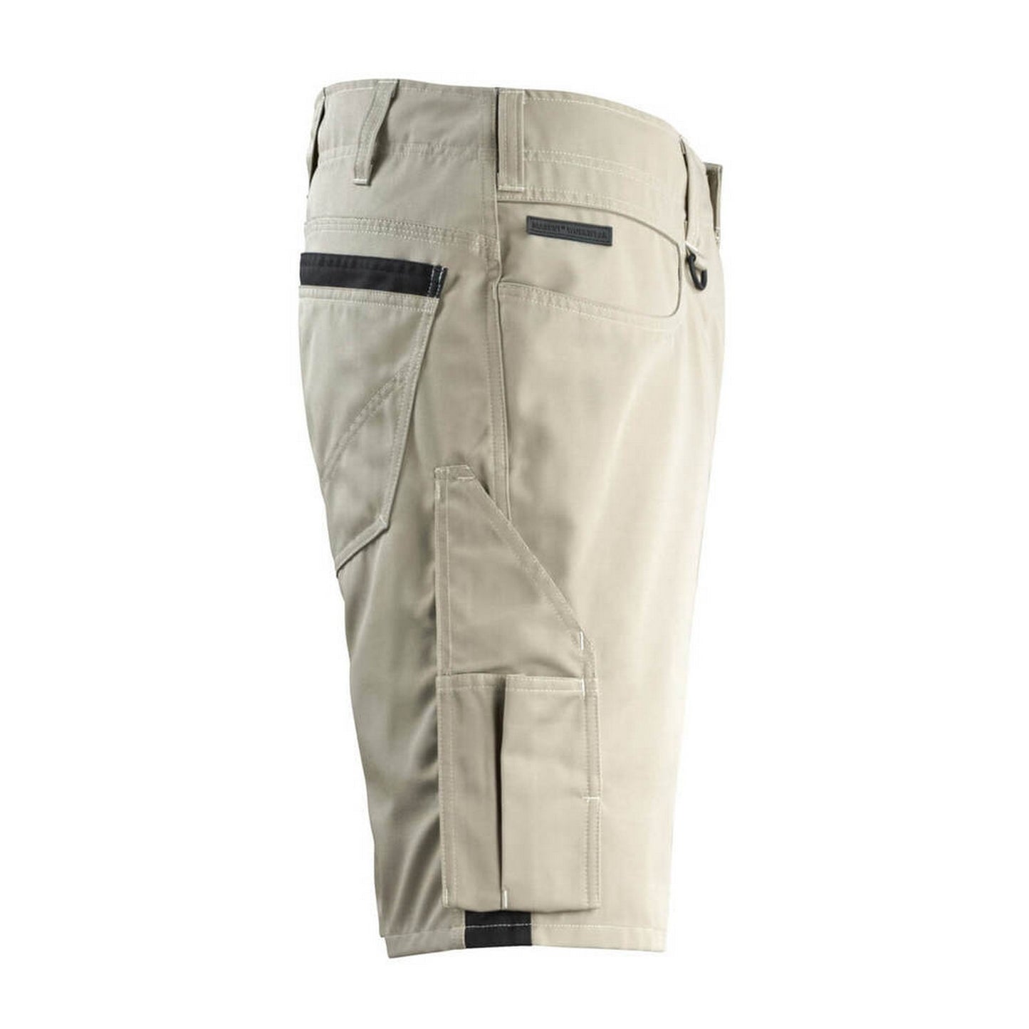 Light Khaki-Black - Side - Mascot Mens Unique Stuttgart Work Shorts