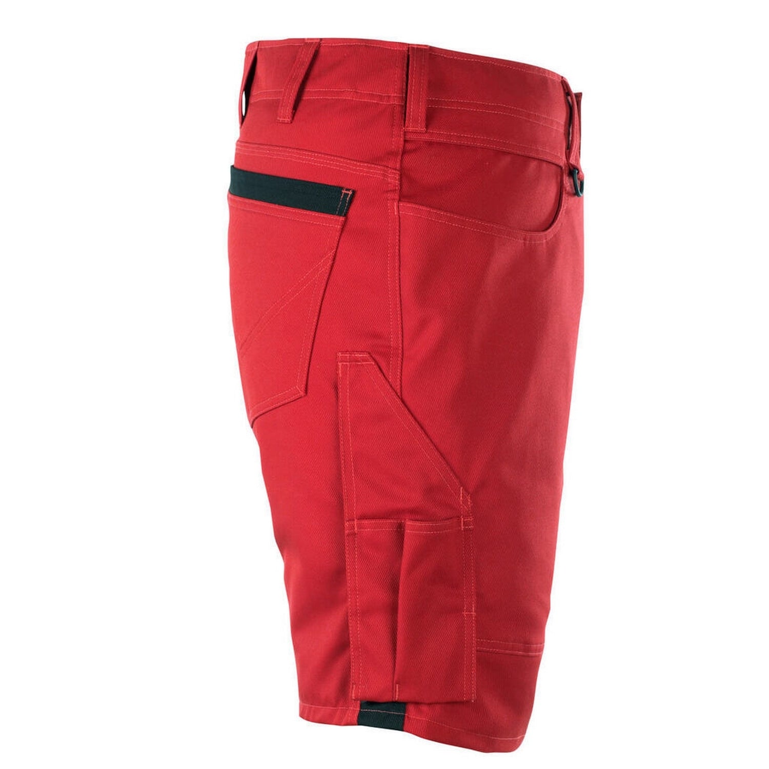 Red-Black - Side - Mascot Mens Unique Stuttgart Work Shorts
