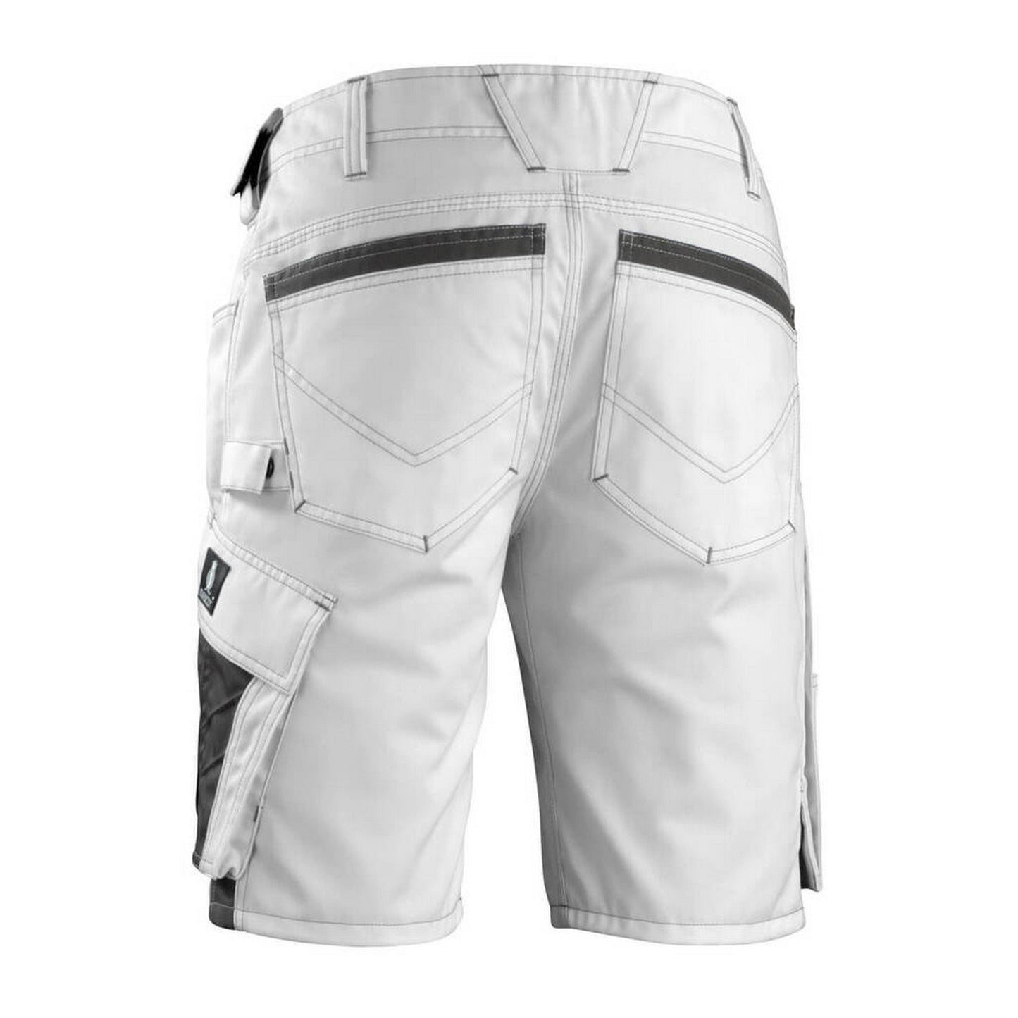 White-Dark Anthracite - Back - Mascot Mens Unique Stuttgart Work Shorts