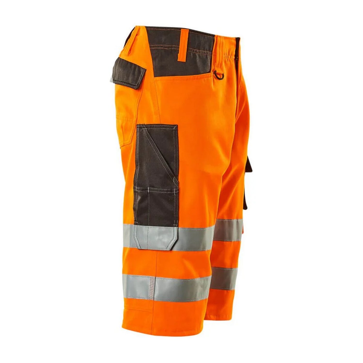 Hi Vis Orange-Dark Anthracite - Back - Mascot Mens Safe Supreme Luton Long Length Work Shorts