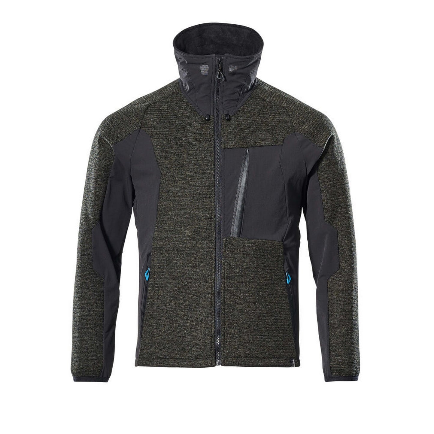 Moss Green-Black - Front - Mascot Mens Advanced Knitted Full Zip Jacket