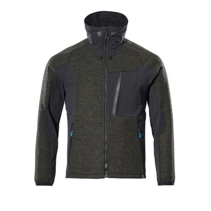 Moss Green-Black - Front - Mascot Mens Advanced Knitted Full Zip Jacket