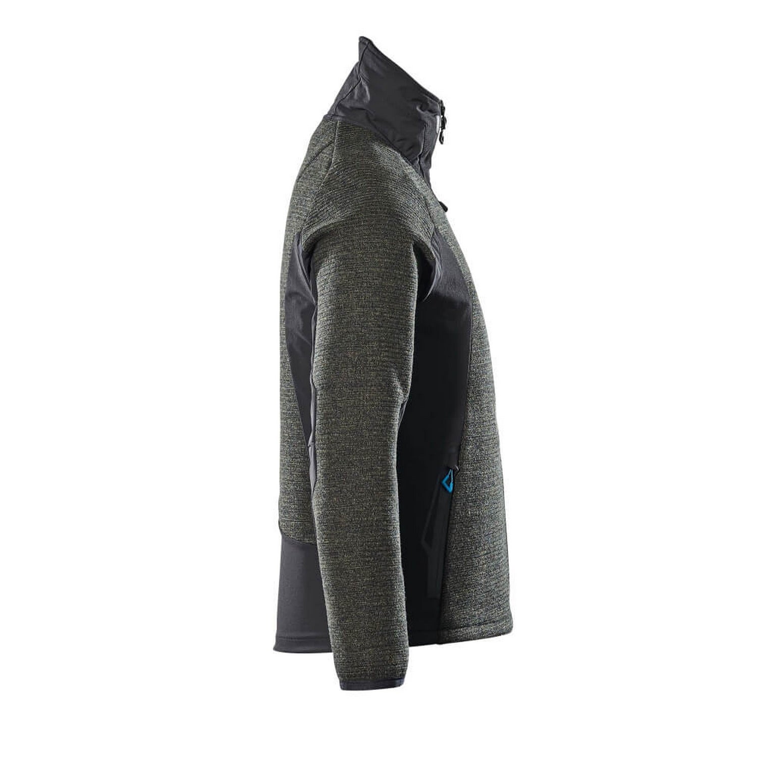 Moss Green-Black - Side - Mascot Mens Advanced Knitted Full Zip Jacket