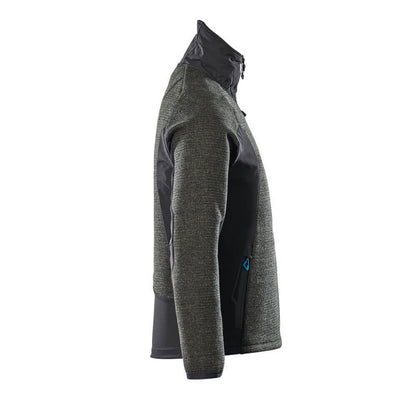 Moss Green-Black - Side - Mascot Mens Advanced Knitted Full Zip Jacket