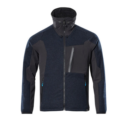 Dark Navy-Black - Front - Mascot Mens Advanced Knitted Full Zip Jacket
