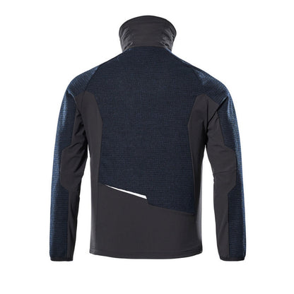 Dark Navy-Black - Back - Mascot Mens Advanced Knitted Full Zip Jacket