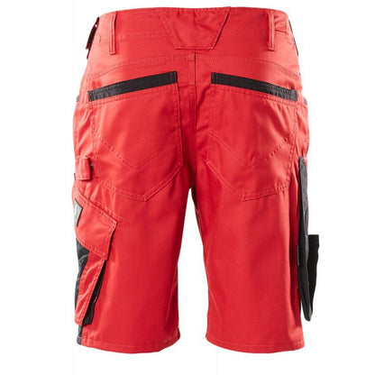 Red-Black - Back - Mascot Mens Unique Work Shorts