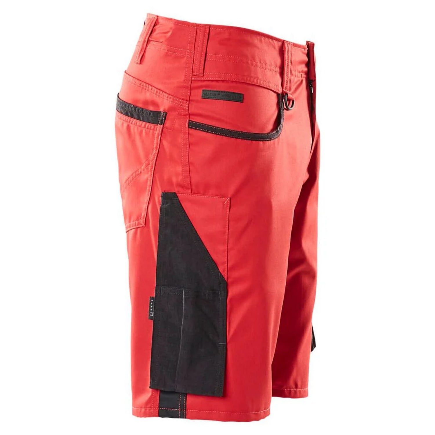 Red-Black - Side - Mascot Mens Unique Work Shorts