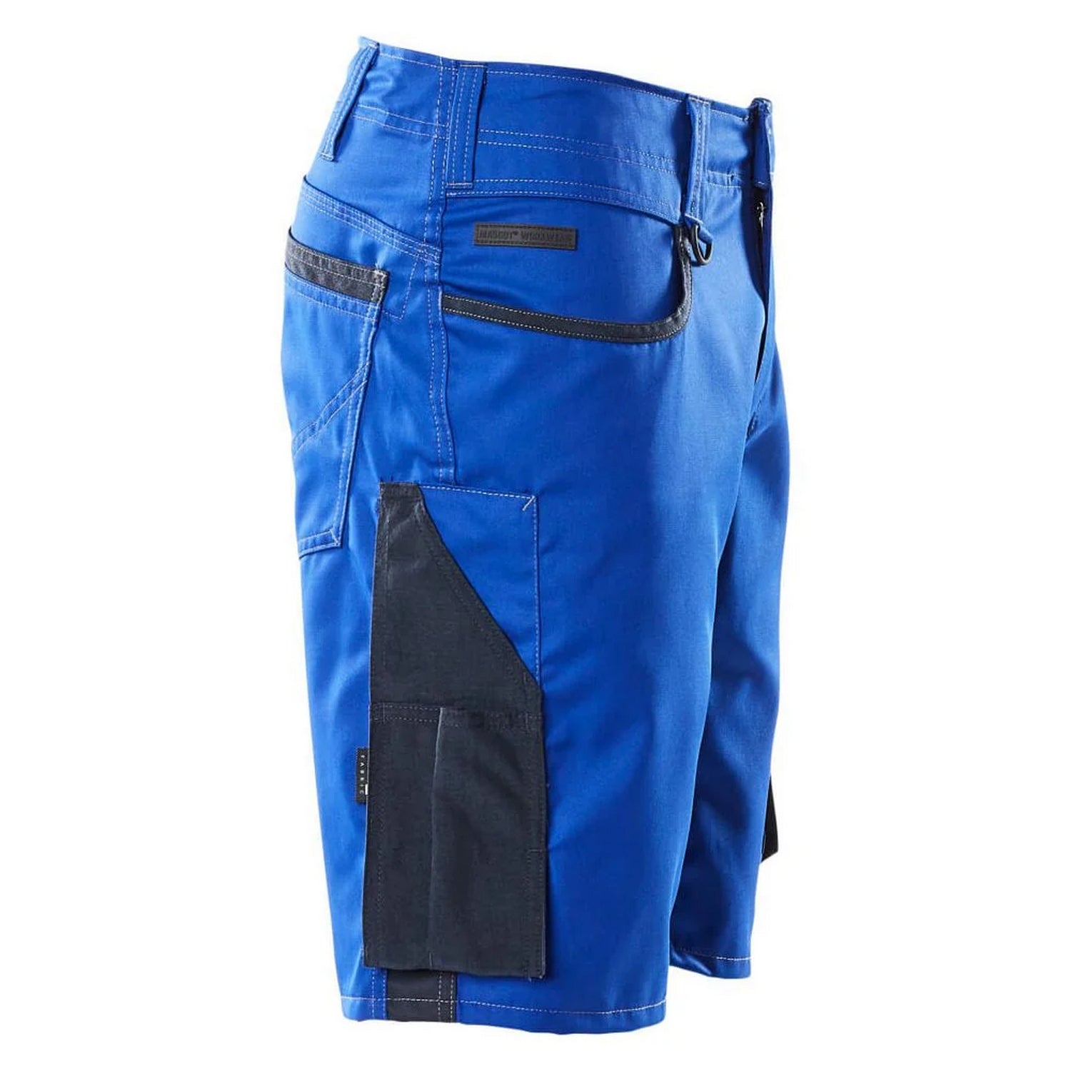 Royal Blue-Dark Navy - Side - Mascot Mens Unique Work Shorts