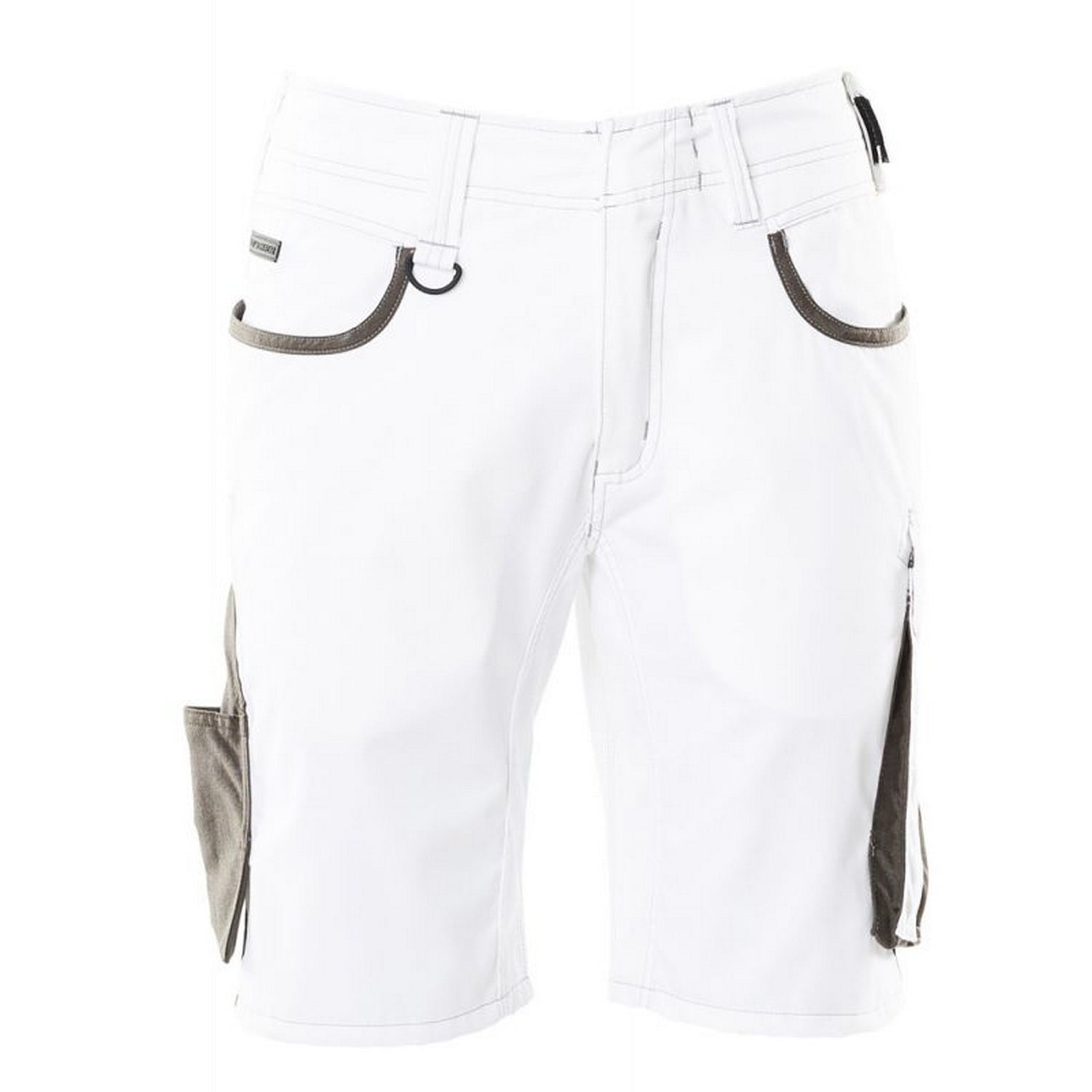 White-Dark Anthracite - Front - Mascot Mens Unique Work Shorts