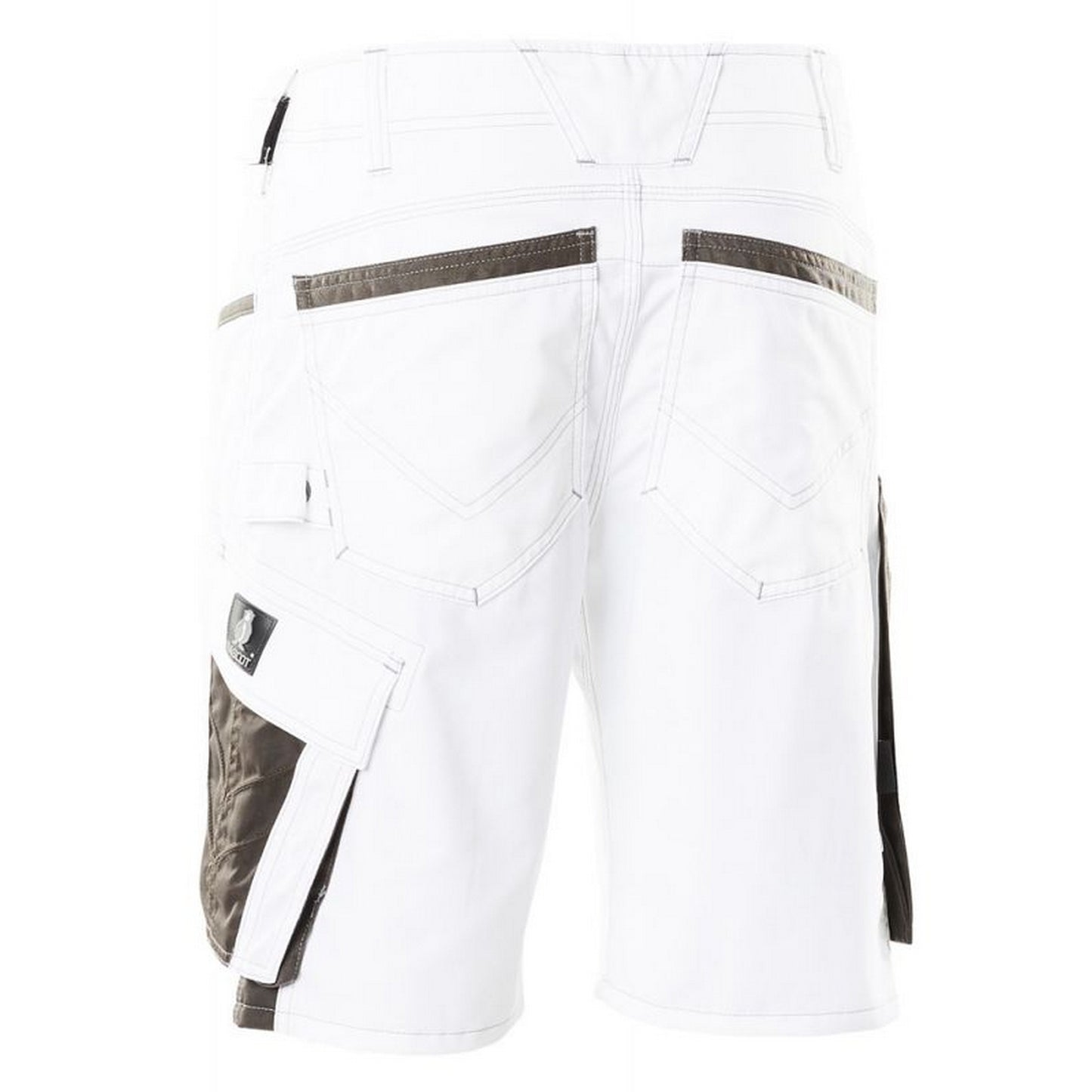 White-Dark Anthracite - Back - Mascot Mens Unique Work Shorts