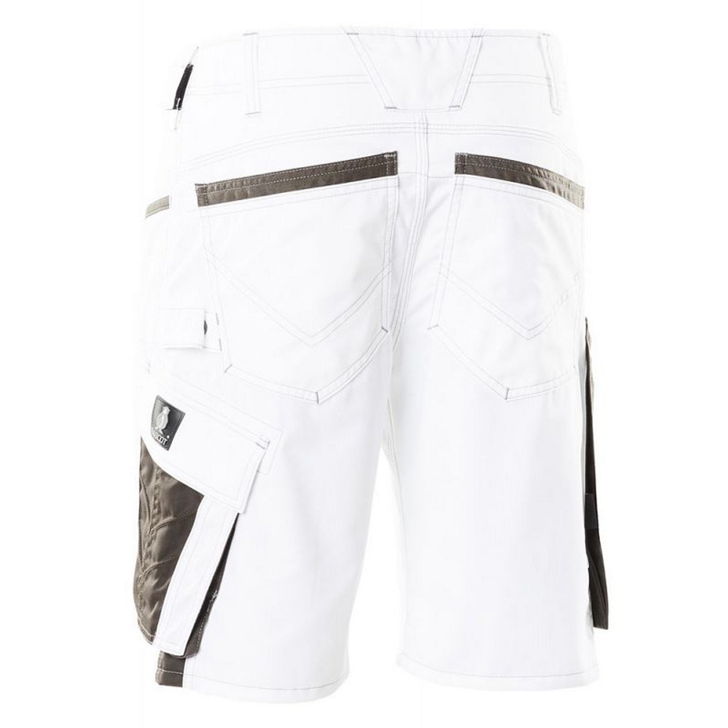 White-Dark Anthracite - Back - Mascot Mens Unique Work Shorts
