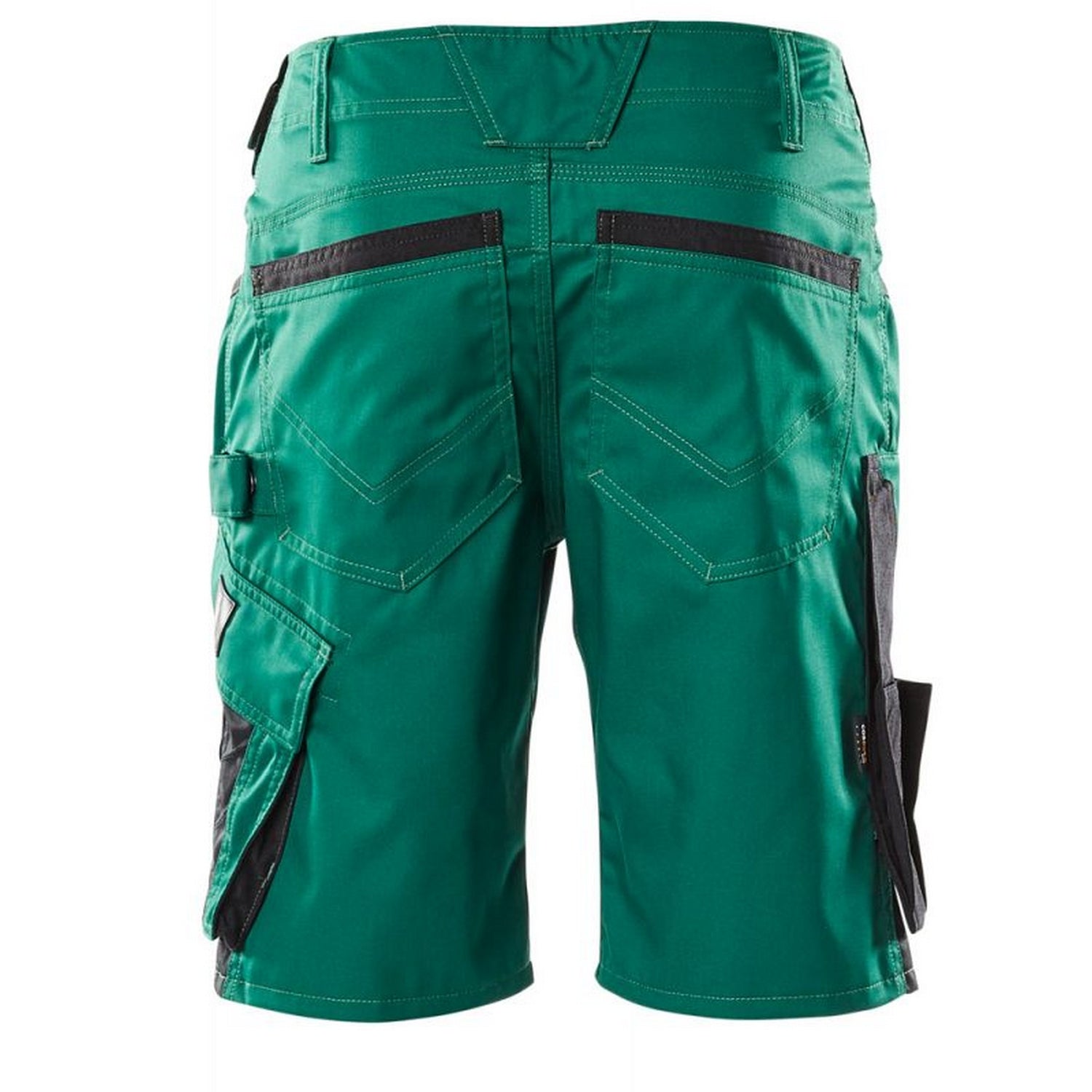 Green-Black - Back - Mascot Mens Unique Work Shorts