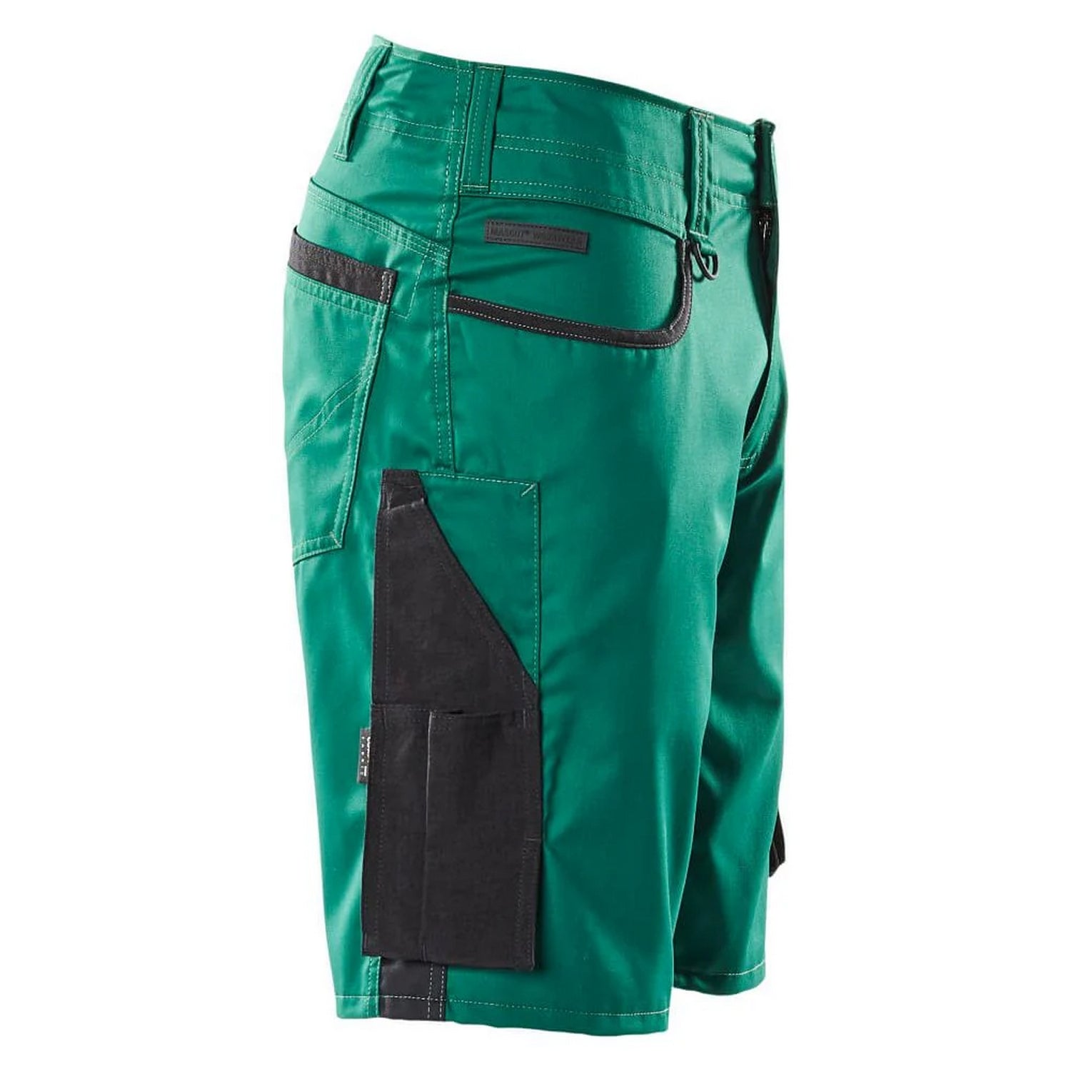 Green-Black - Side - Mascot Mens Unique Work Shorts