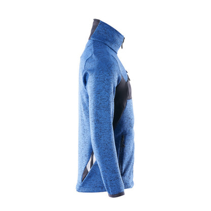 Azure Blue-Dark Navy - Side - Mascot Mens Accelerate Knitted Jacket