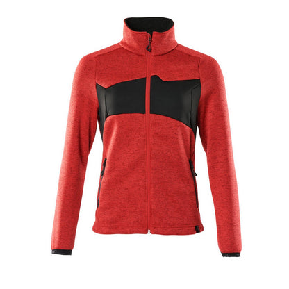 Traffic Red-Black - Front - Mascot Womens-Ladies Accelerate Knitted Jacket