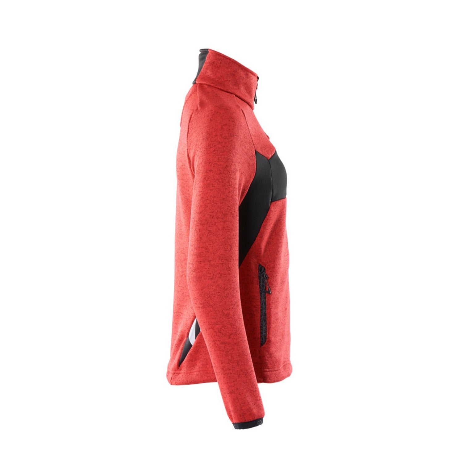 Traffic Red-Black - Side - Mascot Womens-Ladies Accelerate Knitted Jacket