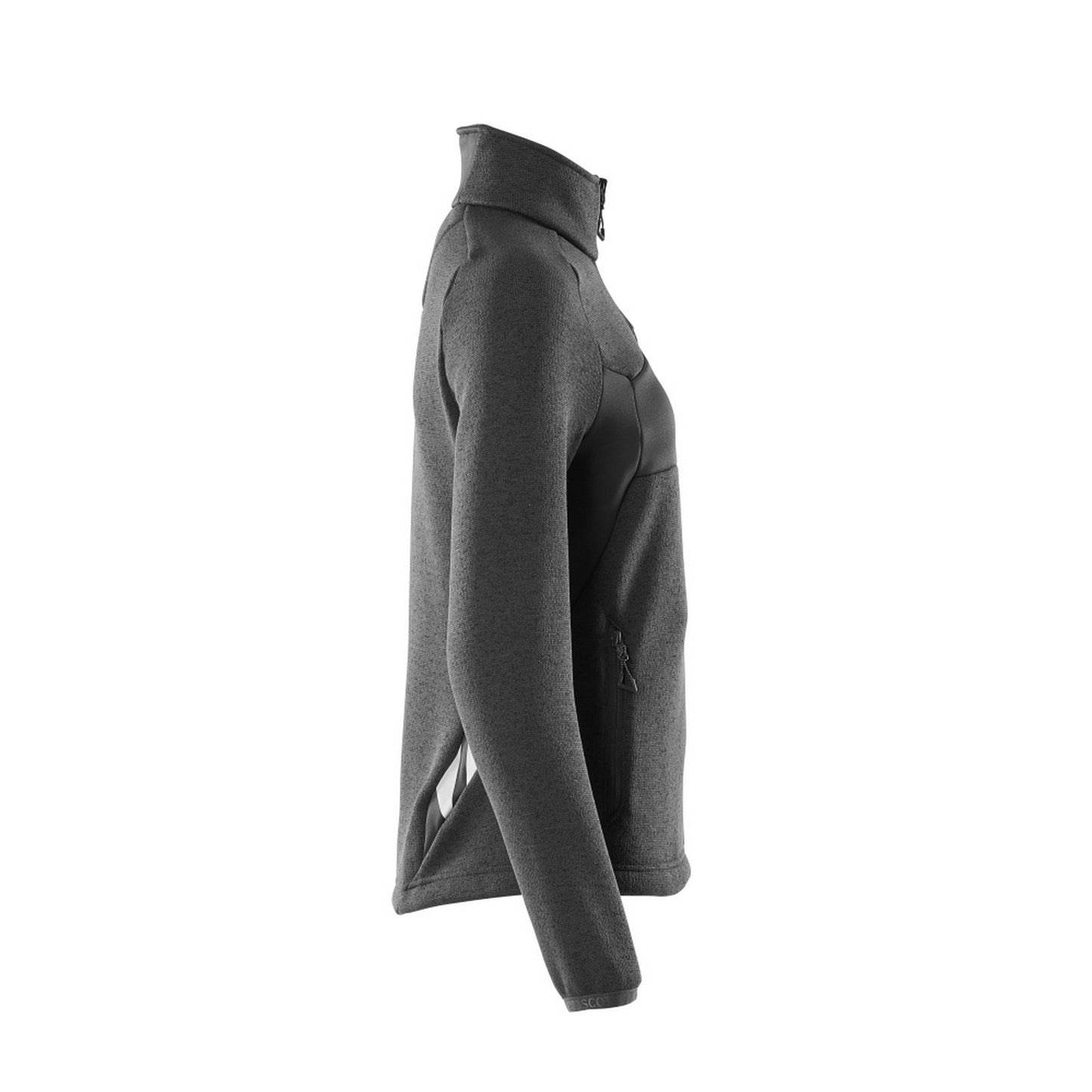 Black - Side - Mascot Womens-Ladies Accelerate Knitted Jacket