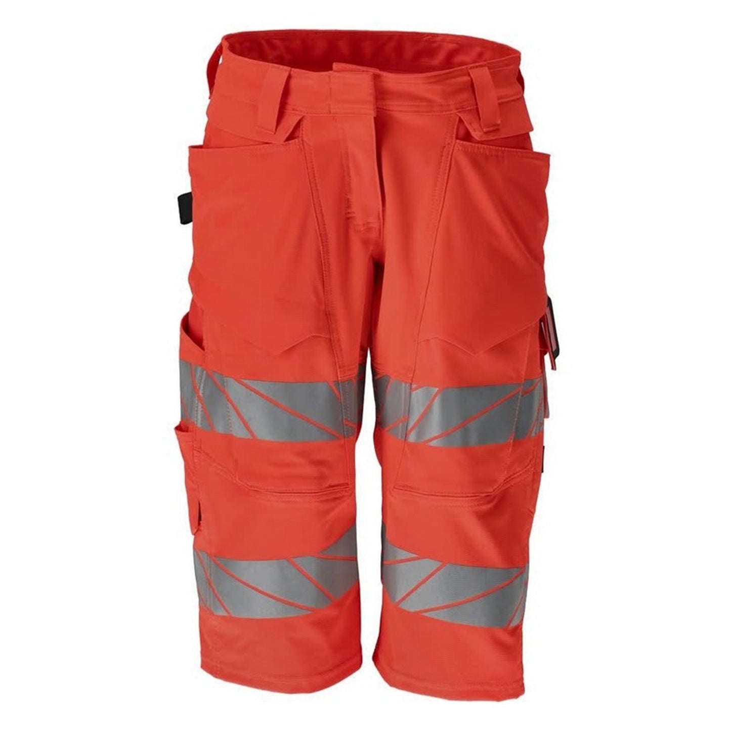 Hi Vis Red - Front - Mascot Mens Accelerate Safe Work Shorts