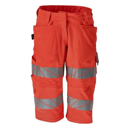Hi Vis Red - Front - Mascot Mens Accelerate Safe Work Shorts