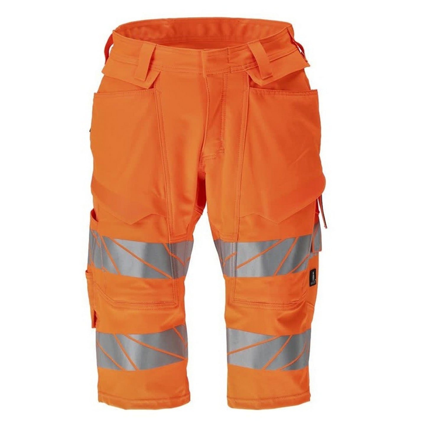 Hi Vis Orange - Front - Mascot Mens Accelerate Safe Long Length Work Shorts
